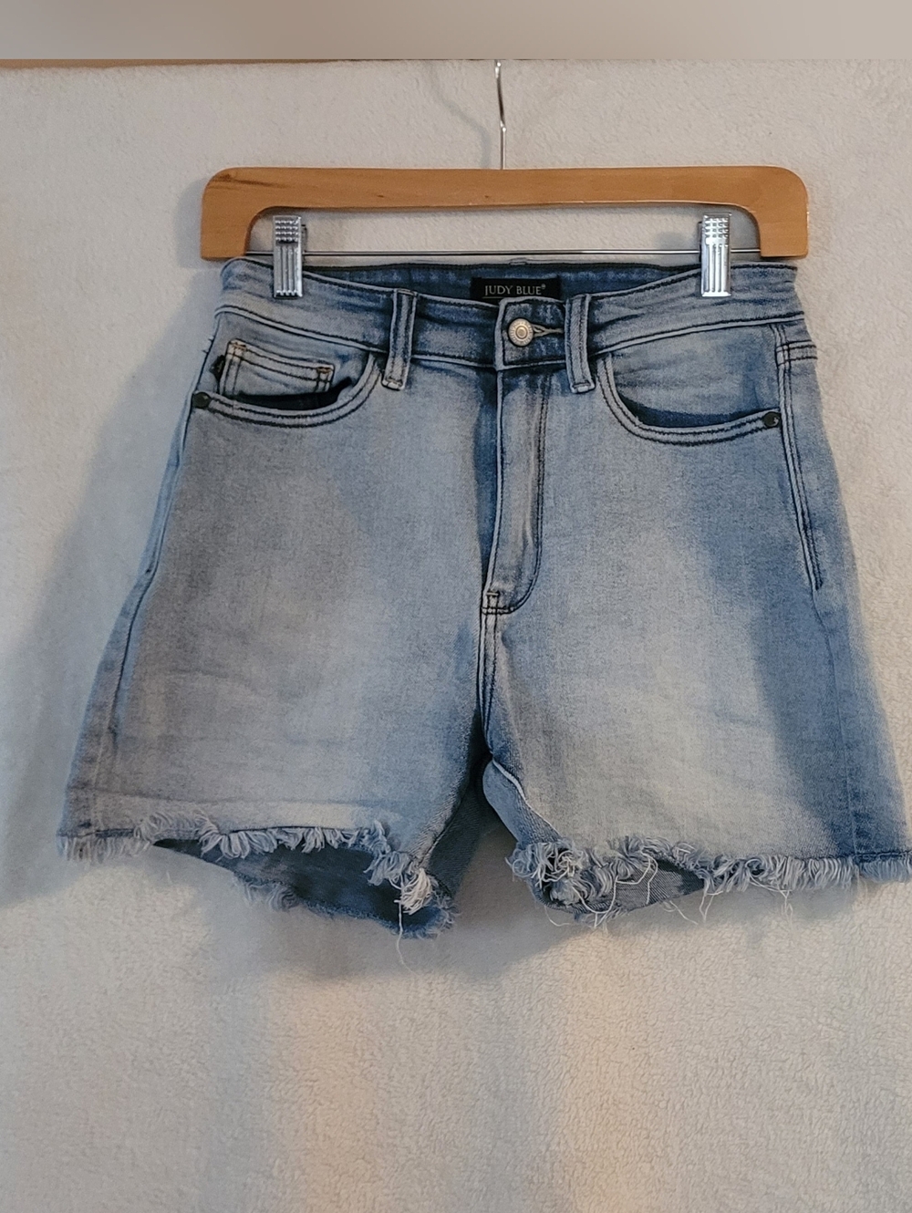 ​Judy Blue High Waist Fray Hem Cut Off Dad Shorts Size M